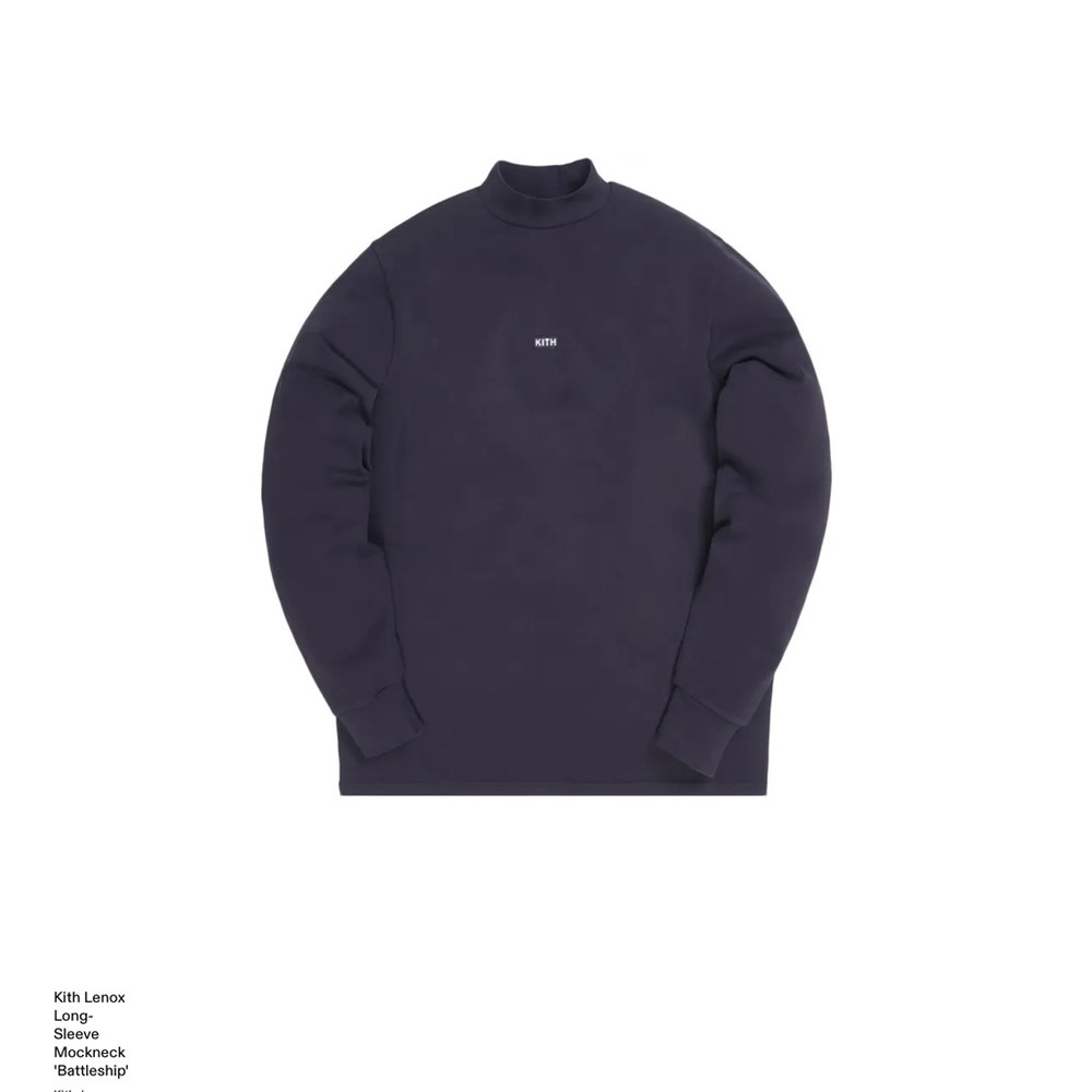 KITH Long Sleeve Box Logo Mock Crewneck Sweatshirt Dark Green Men’s XS​​